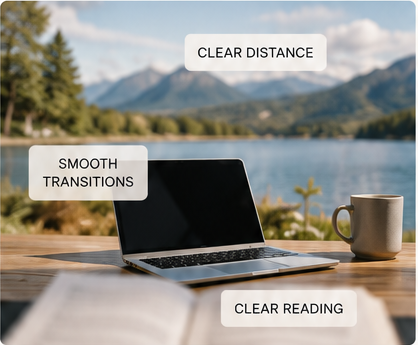 Standard progressive lens viewing zones
